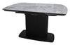 Light grey gloss marble effect large extending dining table by Bentley Designs, showcasing its elegant surface and modern design.