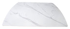 White gloss marble effect large extending Bentley Designs dining table with sleek surface and sturdy legs, ideal for modern dining rooms.