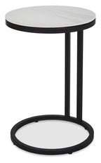 Mateo White Sintered Stone Sofa Table - Home Furniture Interiors
