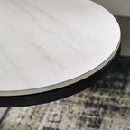 Mateo White Sintered Stone Sofa Table - Home Furniture Interiors
