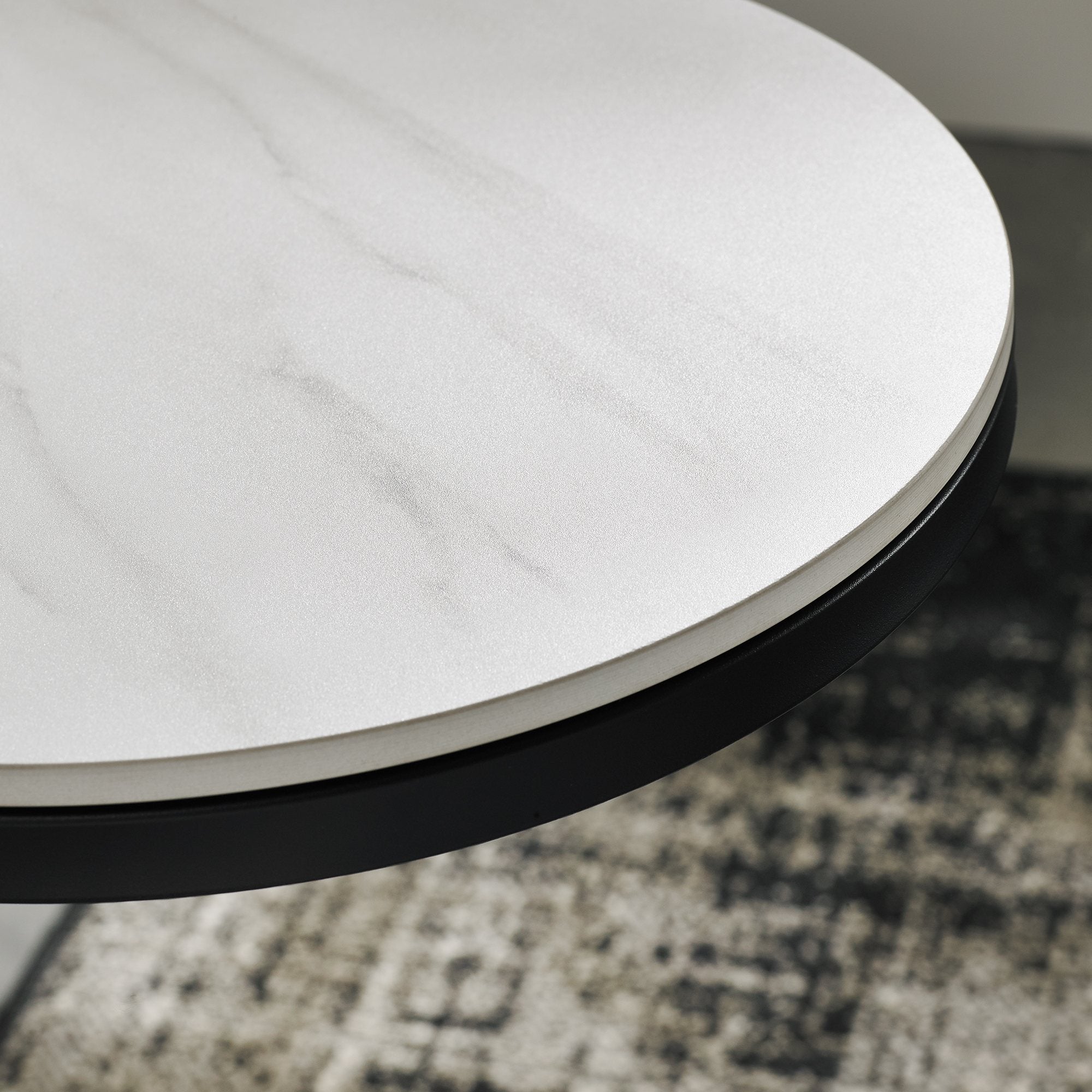 Mateo White Sintered Stone Sofa Table - Home Furniture Interiors