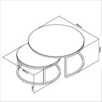 Mateo Matt White Sintered Stone Nest of Coffee Tables - Home Furniture Interiors