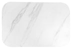 White Sintered Stone Gas Lift Height Adjustable Sofa Side Table - Home Furniture Interiors
