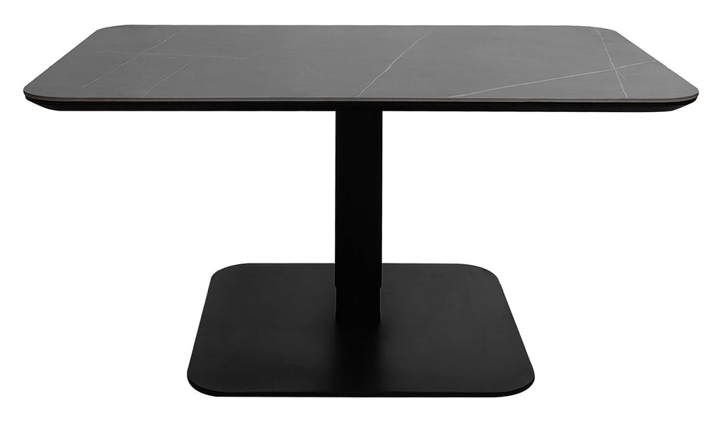 Jenson Matt Grey Sintered Stone Gas Lift Adjustable Coffee to Sofa Height Table