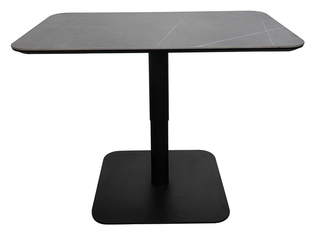 Jenson Matt Grey Sintered Stone Gas Lift Adjustable Coffee to Sofa Height Table - Home Furniture Interiors