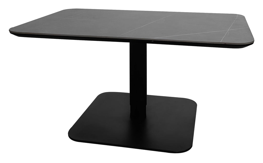 Jenson Matt Grey Sintered Stone Gas Lift Adjustable Coffee to Sofa Height Table - Home Furniture Interiors