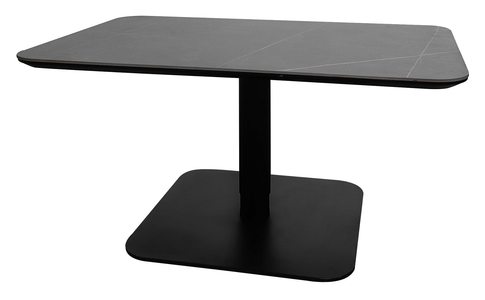 Jenson Matt Grey Sintered Stone Gas Lift Adjustable Coffee to Sofa Height Table - Home Furniture Interiors