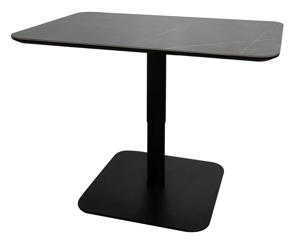 Jenson Matt Grey Sintered Stone Gas Lift Adjustable Coffee to Sofa Height Table - Home Furniture Interiors