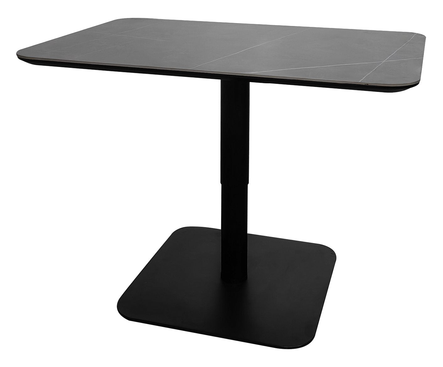 Jenson Matt Grey Sintered Stone Gas Lift Adjustable Coffee to Sofa Height Table - Home Furniture Interiors