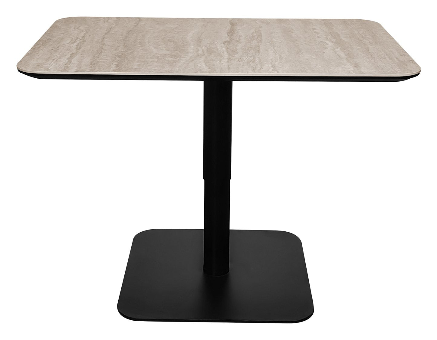 Jenson Matt Beige Sintered Stone Gas Lift Adjustable Coffee to Sofa Height Table - Home Furniture Interiors