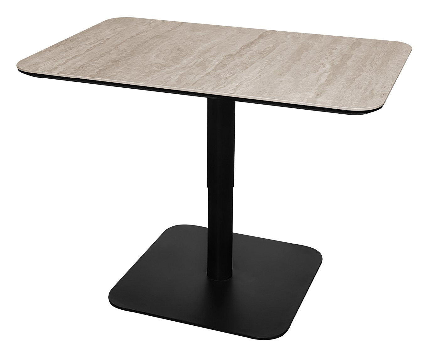 Jenson Matt Beige Sintered Stone Gas Lift Adjustable Coffee to Sofa Height Table - Home Furniture Interiors