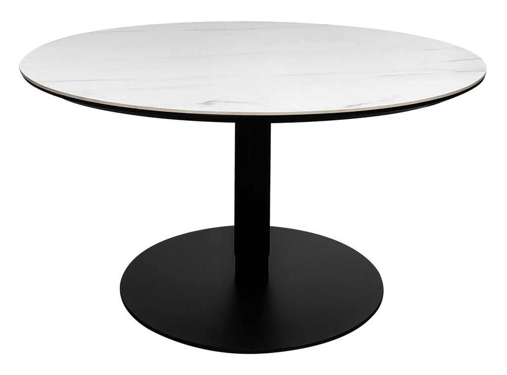 Modus Matt White Sintered Stone Gas Lift Adjustable Coffee/Bistro Table