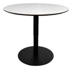 Modus Matt White Sintered Stone Gas Lift Adjustable Coffee/Bistro Table - Home Furniture Interiors