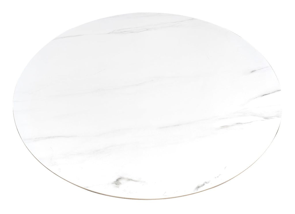 Modus Matt White Sintered Stone Gas Lift Adjustable Coffee/Bistro Table - Home Furniture Interiors