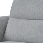 Light Grey Fabric 2 Seater Cushion Back Sofa Nickel Legs