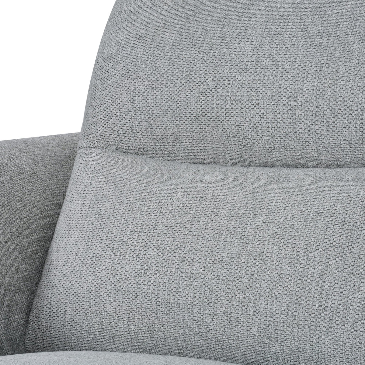Light Grey Fabric 2 Seater Cushion Back Sofa Nickel Legs