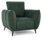 Mint Green Fabric Cushion Back Armchair Nickel Legs