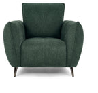 Mint Green Fabric Cushion Back Armchair Nickel Legs
