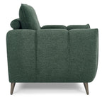 Mint Green Fabric Cushion Back Armchair Nickel Legs