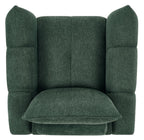 Mint Green Fabric Cushion Back Armchair Nickel Legs
