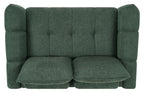 Mint green fabric 2-seater sofa with cushion back and nickel legs by Bentley Designs, showcasing a modern, comfortable seating option.