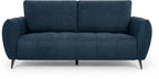 Teal fabric 3-seater sofa with cushion back and nickel legs by Bentley Designs, showcasing its comfortable and modern design.