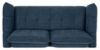 Teal fabric 3 seater sofa with cushion back and nickel legs by Bentley Designs, showcasing comfortable seating and modern style.