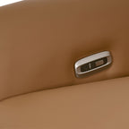Tan Leather Upholstered Electric Recliner Armchair