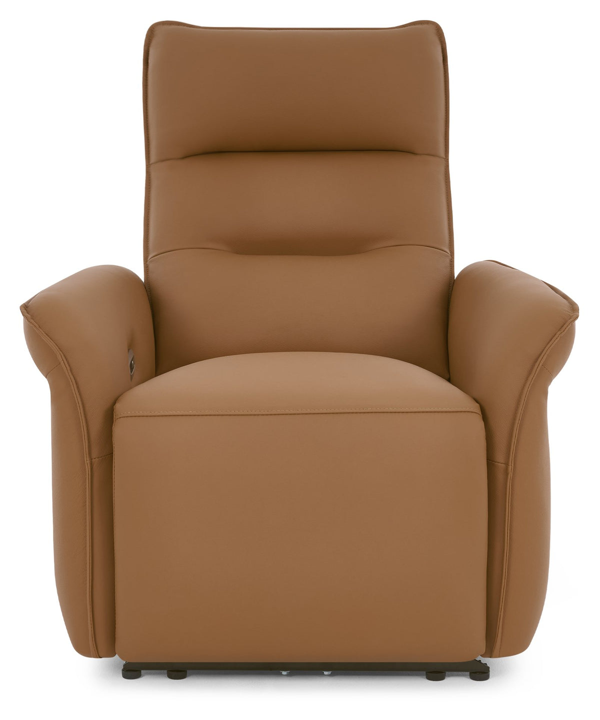 Tan Leather Upholstered Electric Recliner Armchair