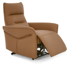 Tan Leather Upholstered Electric Recliner Armchair