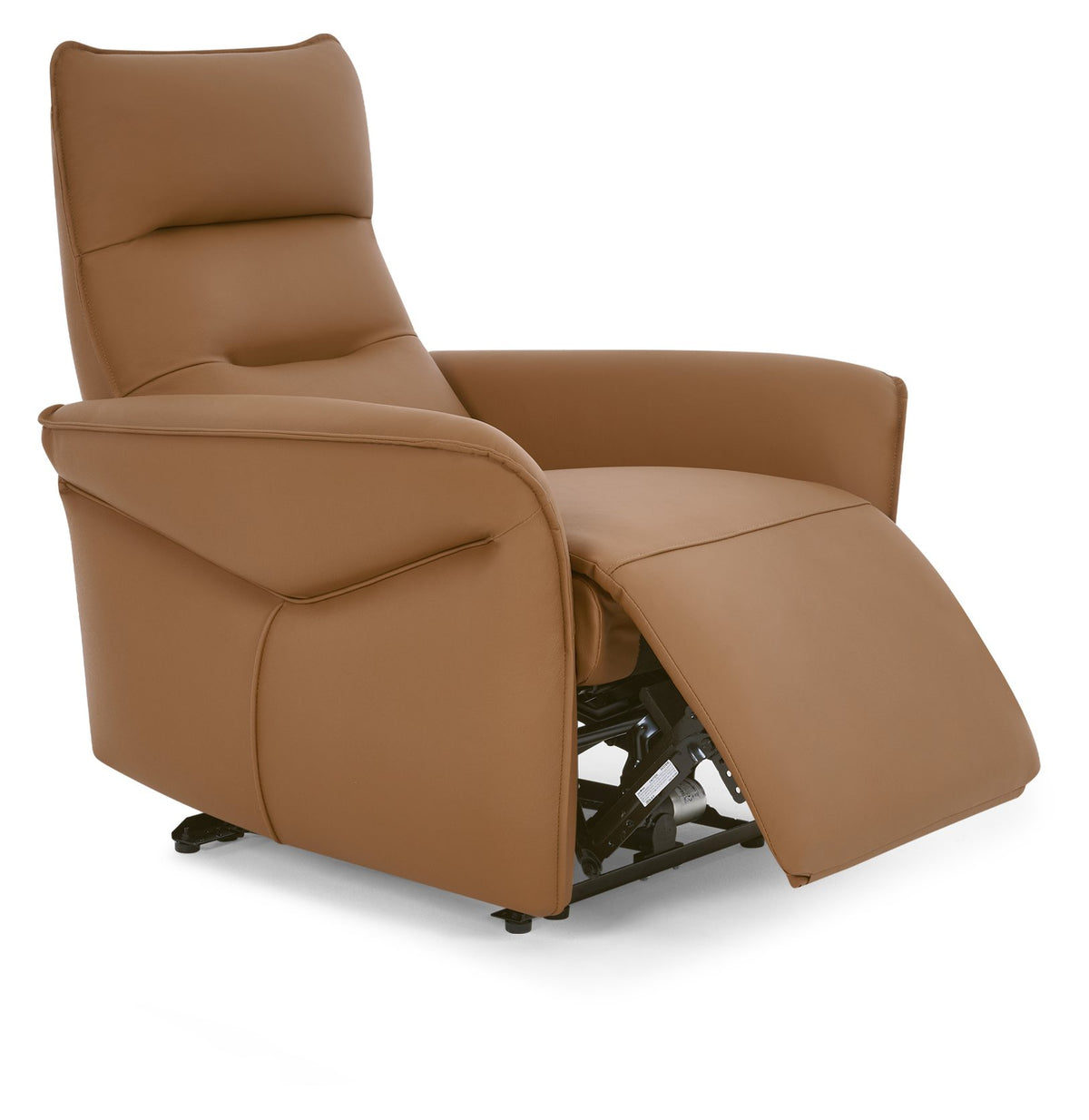 Tan Leather Upholstered Electric Recliner Armchair