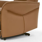 Tan Leather Upholstered Electric Recliner Armchair