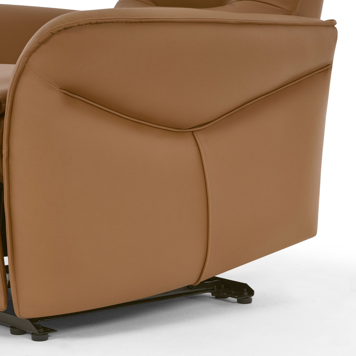 Tan Leather Upholstered Electric Recliner Armchair