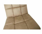Modern Beige Moleskin Swivel Accent Chair with Dark Grey Steel Base - Home Furniture Interiors