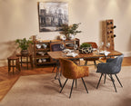 Modern Charcoal Velvet Dining and Occasional Chair with Black Steel Legs - Home Furniture Interiors