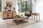 Green Plush Cushioning Twill Easy Armchair with Black Swivel Base - Home Furniture Interiors