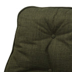 Green Plush Cushioning Twill Easy Armchair with Black Swivel Base - Home Furniture Interiors