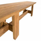 Natural Teak Extra Large Indoor and Outdoor Bench 260cm - Home Furniture Interiors