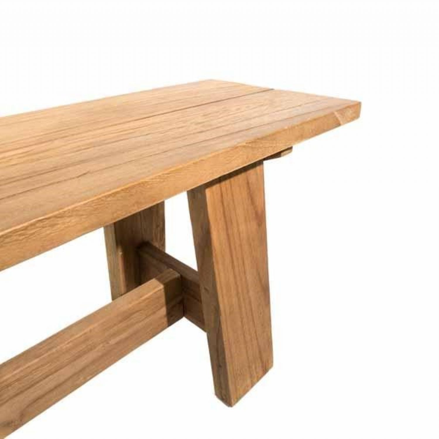 Natural Teak Extra Large Indoor and Outdoor Bench 260cm - Home Furniture Interiors