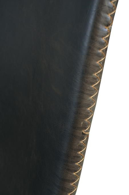 Modern Grey PU Leather Scoop Back Bar Stool with Black Steel Base - Home Furniture Interiors
