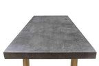 Rectangular Coffee Table with Polymer Concrete Top and Mindi Wood Legs - Home Furniture Interiors