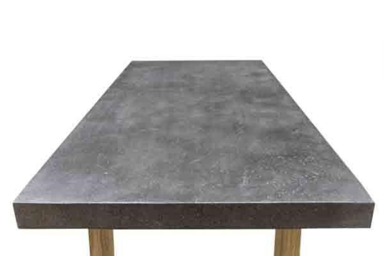 Rectangular Coffee Table with Polymer Concrete Top and Mindi Wood Legs - Home Furniture Interiors