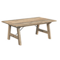 Rustic Natural Wood and Dark Grey Rectangular Coffee Table