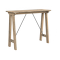 Traditional Style Solid Natural Pine Rectangular Console Table