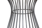 Rustic Mango Wood Wire Base Bistro 4 Seater Round Dining Table - Home Furniture Interiors