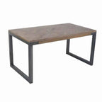 Industrial Style Brown Mango Wood Top 4 Seater Rectangular Dining Table - Home Furniture Interiors