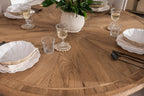Traditional Oak Round 150 to 200cm Extending Dining Table - Home Furniture Interiors