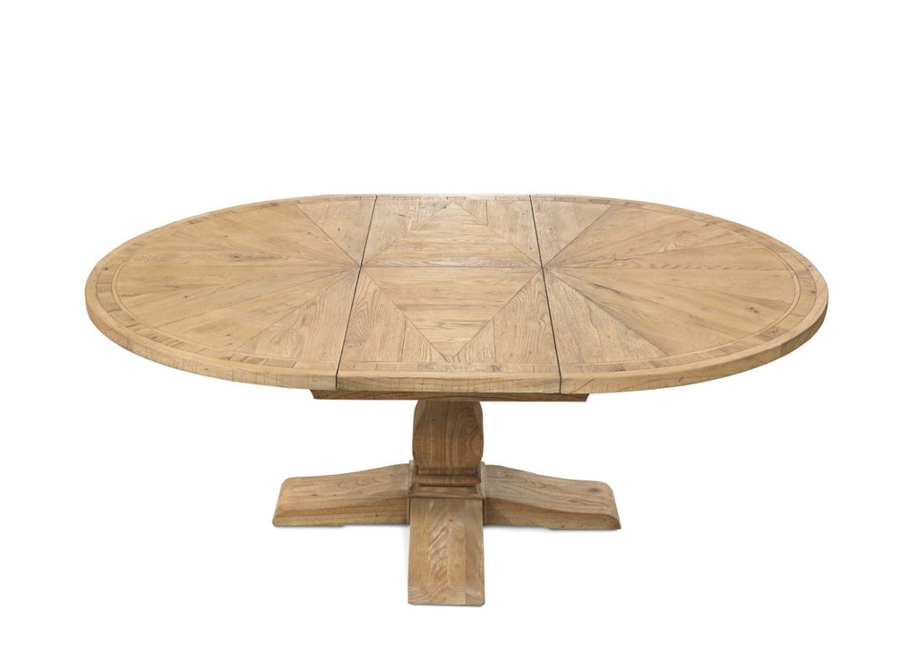 Traditional Oak Round 150 to 200cm Extending Dining Table - Home Furniture Interiors