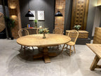 Traditional Oak Round 150 to 200cm Extending Dining Table - Home Furniture Interiors