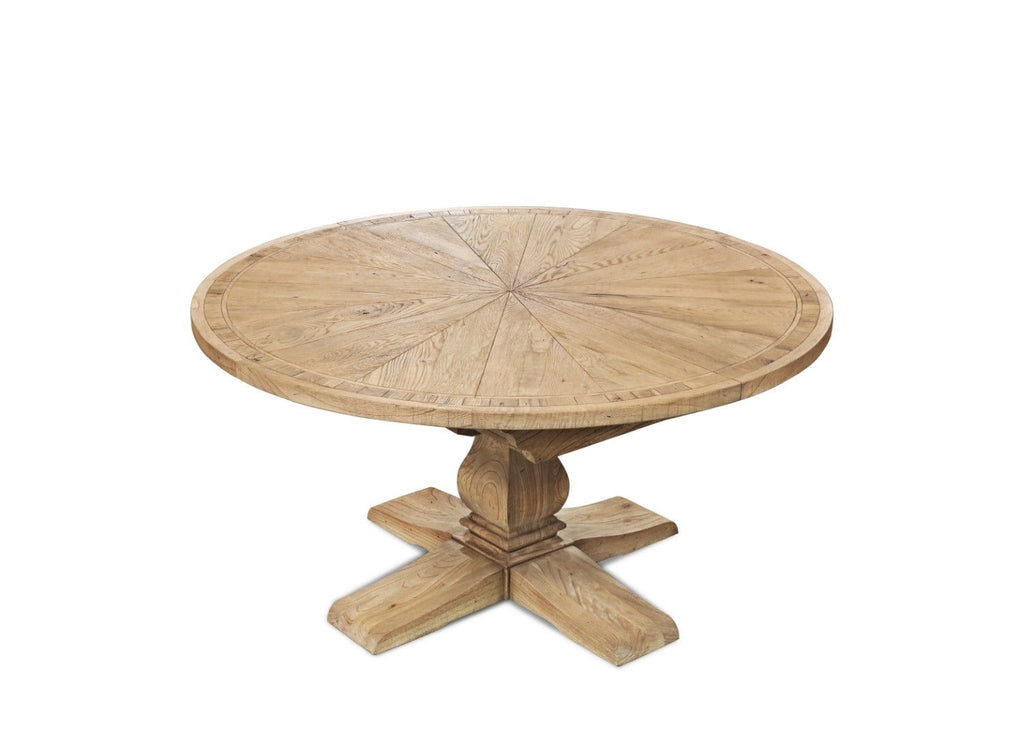 Traditional Oak Round 150 to 200cm Extending Dining Table - Home Furniture Interiors